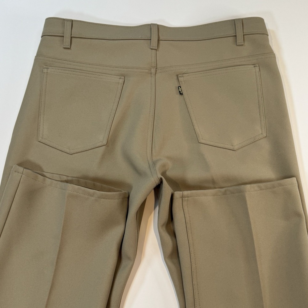 VTG Levi's 517 Sta-Prest Polyester Pants Mens 38x30 Tan Bootcut Saddleman